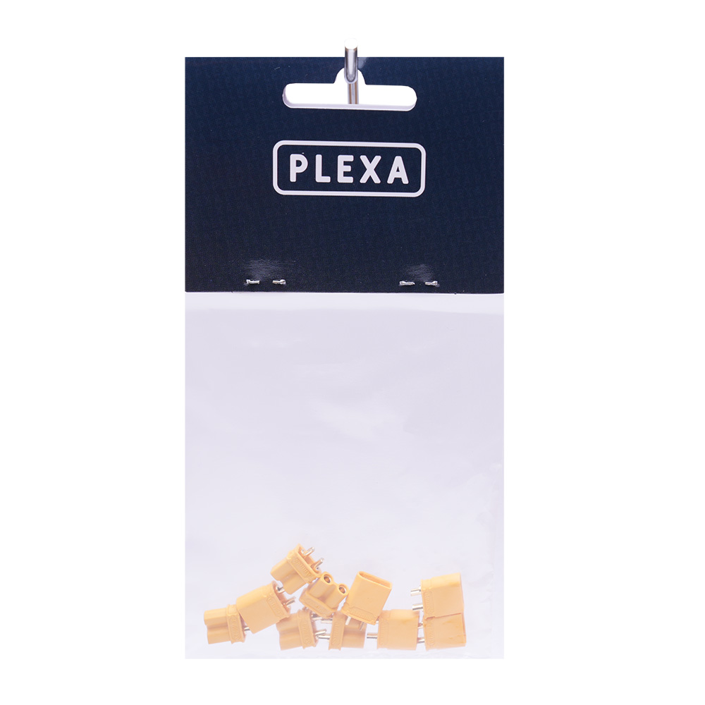plexa xt30 female and male connectors pack of 10 syntergra package