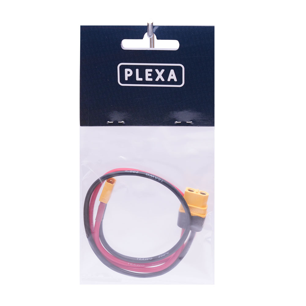 plexa xt60 female to xt30 male 30cm 16awg adapter cable syntegra australia package