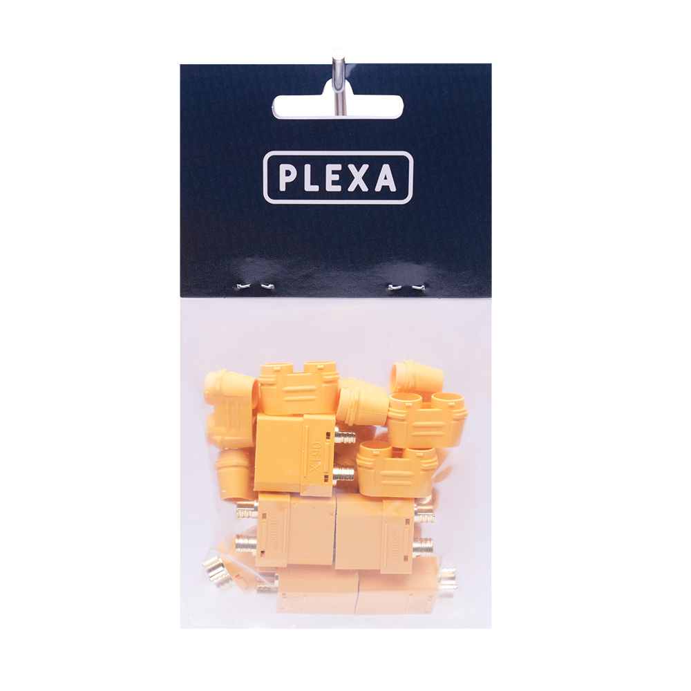 plexa xt90 female and male connectors with cap pack of 10 syntegra package australia