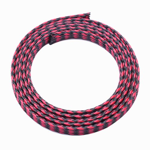 plexa cotton pet braiding wire protection 8mm 1m syntegra red black product