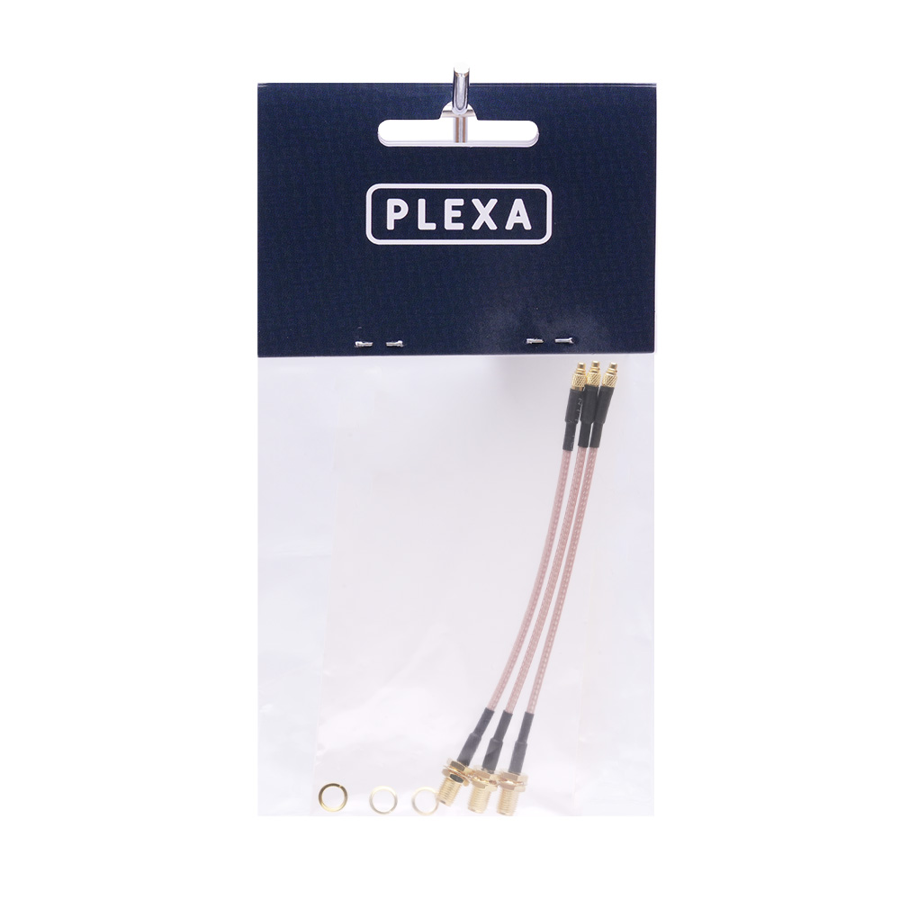 plexa sma female to mmcx straight connector 120mm 3 pack syntegra package