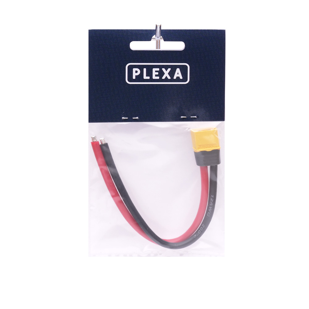 plexa xt60 male 12awg 150mm cable syntegra package