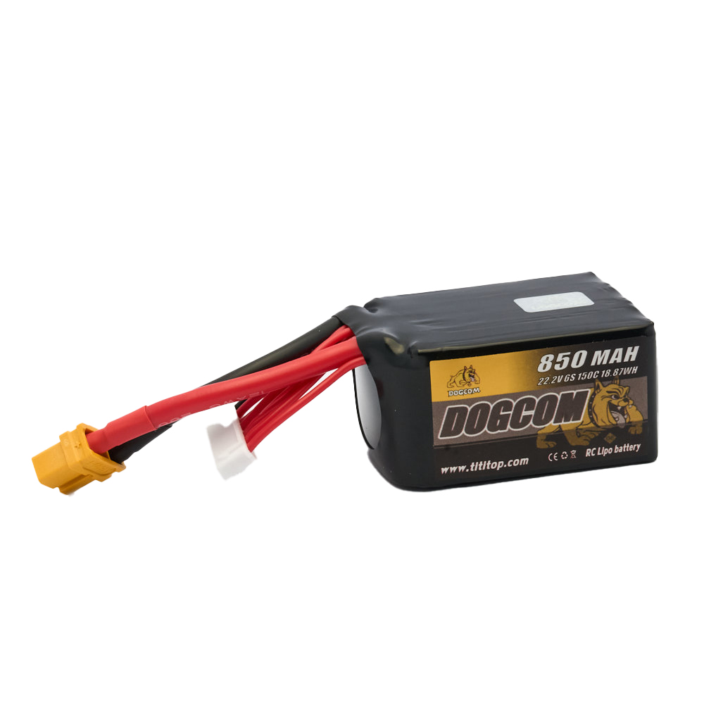 Dogcom 150C 6S 850mAh 14.8V LiPo Battery XT60 - Syntegra